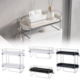 Stainless Steel Bathroom Storage Rack Gap Storage No-Drill Bathroom Shelf Large Capacity Multifunctional Toilet Rack Kitchen