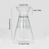 Nordic Transparent Plastic Vase Flower Arrangement Container Creative Hydroponic Plant Flower Vases Home Living Room Desk Decor