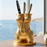 Sexy Bikini Body Pen Holder 3D Printed Funny Texture Female Torso Pencil Pot Cool Office Desk Brush Storage Decor Gift for Men