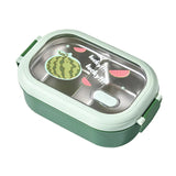 Stainless Steel Divided Lunch Box Cartoon Kids Bento Box Portable Insulated Food Container for School and Office