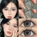 1Pair Color Contact Lens Pupils High Quality Cosmetic Blue Brown Makeup Black Lenses Eyes Blue Gray Fast Shipping