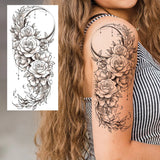1 Sheet Realistic Flying Birds Flowers Temporary Tattoos For Women Girls Waterproof Long Lasting Fake Tattoo Sticker 3D Body Art