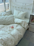Pure Cotton Fledding Set Four-Piece Queen Size Bed eet Cover Duvet Cover Bedding Protector Single Dormi Bed Linens