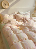 Romantic Dry Flowing Sand Full Cotton Double Layered Bedding Set 4-Piece Spring Soft Naked Sp Bed Canopy Sle