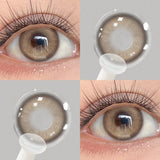 1 Pair(2pcs) Mixed Blood Fairy Long Lasting Fashion Gray Contact Lenses For Party Makeup Mixed Blood Exotic Gray
