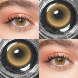 Monaco Brown Prescription Colored Contact Lenses 14.2mm Multichrome Natural Soft Lens Daily Eyewear