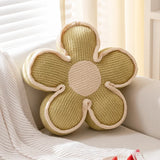 Thick Striped Flower Plush Pillow Cushion, Soft Fluffy Comfy Seat Back Rest Pillow for Office Chair, Bed, Car, Sofa, Nap, Decor