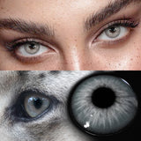 Yearly Disposable Cat Eyes Colored Contact Lenses 1 Pair Grey Brown Natural Small Pupil Beauty Makeup Color Contacts