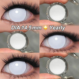 Colored Eye Contacts For Cosplay Contact Lenses Makeup Contacts Lenses Blind White/Black Yearly 14.5mm