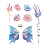 3D Fairy Butterfly Wings Shiny Tattoo Sticker Waterproof Eyes Face Body Art Fake Tattoos For Women Makeup Dance Music Festival