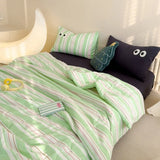 2025 new dopamine washed cloud cotton big eye series summer quilt four-piece three-piece set single piece summer quilt cool