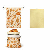 Reusable Beeswax Bread Bags Lock Closure Large Capacity Sourdough Bread Bags Freshness Preservation Beeswax Coated