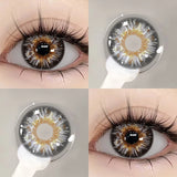 Grey Color Contact Lenses Big Black Eyes Lenses Natural Brown Lens Beauty Pupils Comestic Blue Lens 14.5/14.2mm