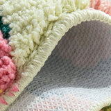 Irregular Tufting Floral Bathroom Mat Soft Bathmat Rug Bedroom Carpet Doormat Floor Anti Slip Pad Aesthetic Home Room Decor