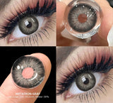 1pair Natural Contact Lenses with Diopters Colored Lenses 0 to -6.00 Degrees Graduation Blue Pupils Myopia Lenses Eyes