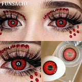 2PCS New Cosplay Colored Contact Lenses Halloween Contact Lenses Role Playing Beauty Makeup Products Enlarge Eyes Lens