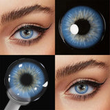 Colored Contact Lenses Lalens Sin Brown Blue Gray Color Contacts Eye Lens Eyes Half Year 2Pcs