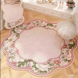 Sweet Irregular Bedroom Bedside Carpet Small Fresh Style Living Room Rugs Creative Fashion Dressing Table Floor Mats Alfombra
