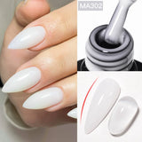 7ml Rubber Base Nail Gel Polish Nude Milky White DIY Nail Art Soak Off Gel Polish Semi Permanent Painting UV Vernis