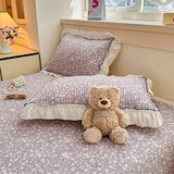 2pcs Pillowcase Quilted Pillow Cover Ruffles Pillowsham 48x74cm Pillow Case Skin-friendly Cushion Covers