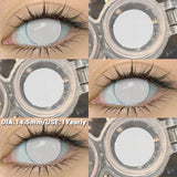 Crazy Halloween Cosplay Anime white Color Contact Lenses for Eyes red Beauty Pupils Role Playing Party Yearly use