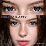 Grey Color Contact Lenses Big Black Eyes Lenses Natural Brown Lens Beauty Pupils Comestic Blue Lens 14.5/14.2mm