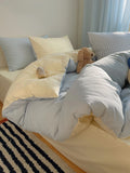 Pure Cotton Bedding Set Dormi Student Tee-Piece Suite Double-Border Design Soft Comfortable All-Season Bedding Collection