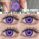 1 Pair Cosplay Demon Contact Lenses for Eyes Anime Lenses for Halloween Colorcon y2k Eye Contacts Cosmetic Red Softlens