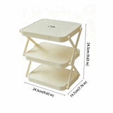 3-Layer Foldable Tray Rack Multi-functional Collapsible Prep Tray Rack Durable Space Saving Dish Storage Stand
