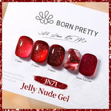 Wine Red Jelly Gel Nail Polish Glitter Nude Translucent Quick Extension Gel Semi Permanent Varnish UV Gel Nail Art 1