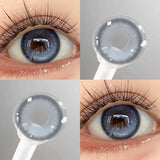 2Pcs 6 Months Purple Cosplay Contact Lenses 14.5mm Big Diameter Anime Colored Pupils Soft Eye Lenses