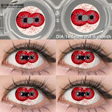 2pcs Cosplay Colored Contact Lenses Crazy White Contact Lenses Anime Black Eye Lenses Halloween Beauty Makeup Lens