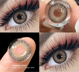 1pair Natural Contact Lenses with Diopters Colored Lenses 0 to -6.00 Degrees Graduation Blue Pupils Myopia Lenses Eyes