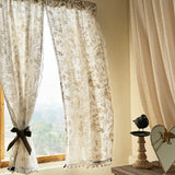 Retro White Ventilate Curtain Double-Layer Pure Cotton Kitchen Door Curtains Cafe Living Room Window Kitchen Half Curtain Decor