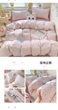 Class A Double Yarn Bedding Set Quilt Comforter Duvet Cover Set Printed Cotton Bedspread Skin Friendly Breathable Four-Piece Set