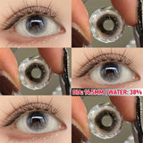 Eye Eyes Color Contacts Colored Contact Lenses Lens Small Pupil Cosmetics Cosplay Black 2Pcs 12 Months 1 Year Yearly Use