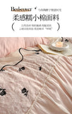 Princess Style Duvet Cover Set Rose Embroidery Bed Cover Lace Ruffles Bed Sheet Pillowcase Soft Bedding Set Decor Gift for Home