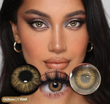 2pcs Colored Contact Lenses for Eyes Natural Blue Contact Lenses Eye Makeup Contact Yearly Gray Beauty Pupil Women Lens