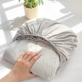 Solid Color Bed Hats Made of Puffon Yarn for Spring/Summer 2025 Skin-friendly Breathable Mattress Cover with Elastic Bedspread