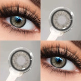2Pcs Brown Iris Colored Contact Soft Lenses Prescription Makeup Beautiful Pupils