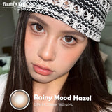 1 Pair Rainy Mood Series Colored Contact Lenses Natural Brown Pupils Eyes Contact lenses Gray Soft Contacts 14.20mm