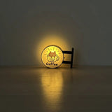 Glowing Mini Fridge Magnets Light Box Coffee Beer Illuminated Home Decor Accessories Japanese Underground Iron Family Rosen