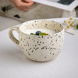 Nordic Style Matte Splashed Ink Drinking Mug Household Simple Breakfast Milk Cups Fashion Office Handgrip Large Coffee Cup