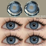 1 Pair Colored Contact Lenses for Eyes Natural Look Brown Eye Lenses Gray Contact Blue Lenses Eye Cosmetics Yearly Use