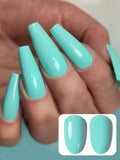 1pc 15ml Blue Green Gel Nail Polish Starter Pure Soak Off No Wipe Nail Gel Polish Suitable For All Seasons