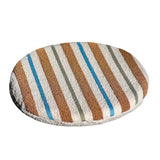 Round Seat Cushion Soft Cartoon Dog Stripe Plush Floor Chair Sofa Pad Support Home Office Autumn Winter Warm Decor 40x40cm