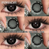 2pcs Black Series Color Contact Lenses Natural Gray Eye Lens Beautiful Pupils Yearly Fashion Brown Softlens Cosmetics