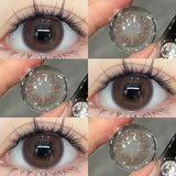 2PCS Natural Brown Lenses Eye Contact with Prescription Beauty Pupils Makeup Korean Contact Lens Fast Shipping
