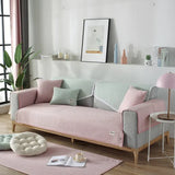Waffle Simple and Luxurious Solid Color Sofa Cushion Four Seasons Universal Anti Slip Sofa Cover Armrest Backrest Towels