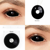 22mm Sclera Lens 2 Pieces Halloween Contact Lenses Cosplay Lens White Lenses Red Mesh Full Eye Crazy Lenses Accessories